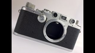 Leica IIIf black dial rangefinder camera body, 1958-60, Excellent / Near Mint