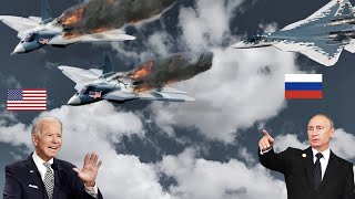 ช็อกโลก! เครื่องบินขับไล่ Sukhoi SU-57 ของรัสเซียยิงฝูงบิน F-35 ของสหรัฐฯ ตก 8 ลำ