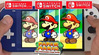 Paper Mario The Thousand Year Door Nintendo Switch vs Switch Lite vs Switch Oled Graphics Comparison