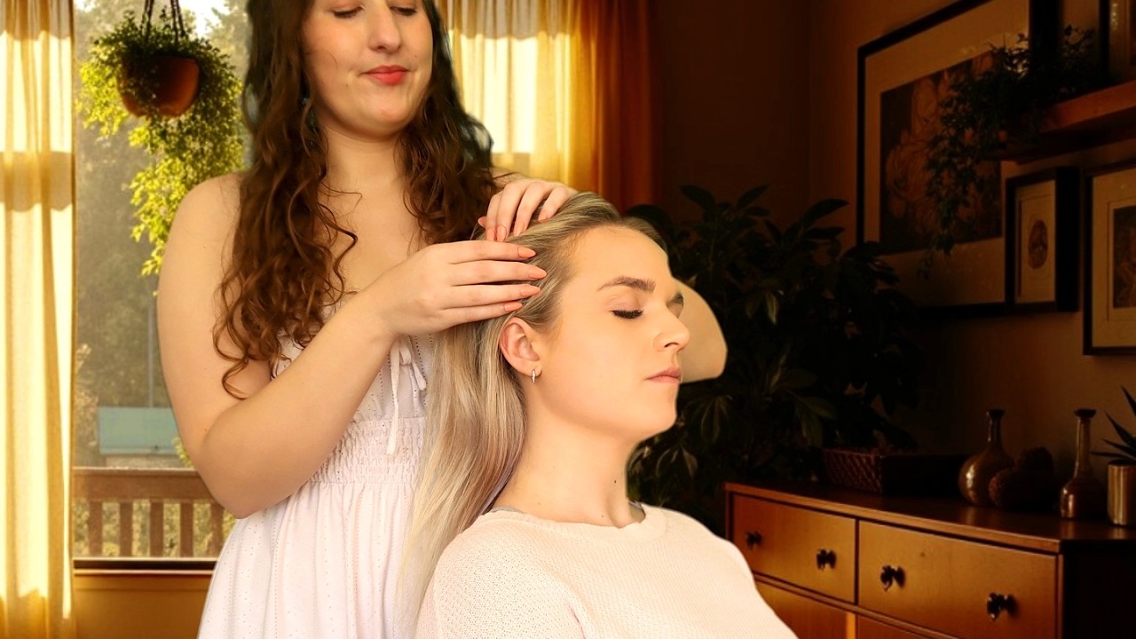 ASMR Hair Play & Hair Brushing on a Real Person (soft spoken)