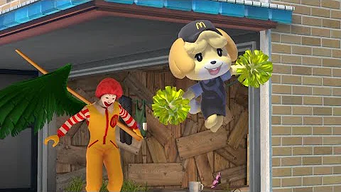 I made Isabelle into a Mcdonald's Employee!