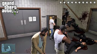 GTA 5  Franklin, Michael and Trevor Ten Star Escape From Jail # 166