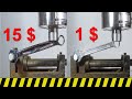 HYDRAULIC PRESS VS EXPENSIVE AND CHEAP WRENCH