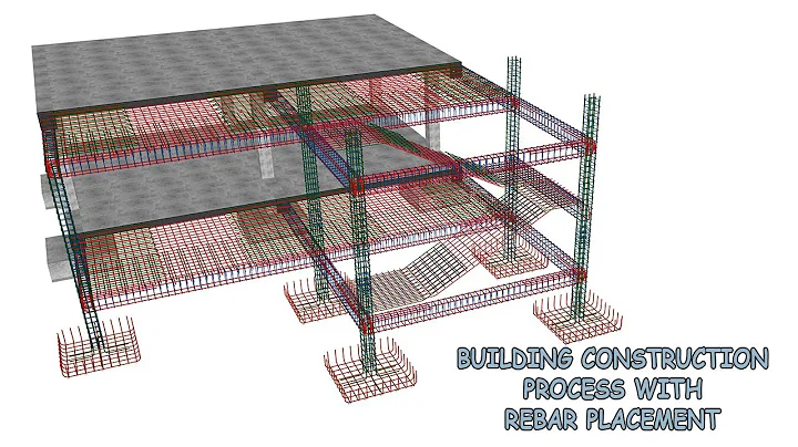 RCC Building Construction Process | Footing | Column | Beam | Stair | Slab | Rebar | Formwork
