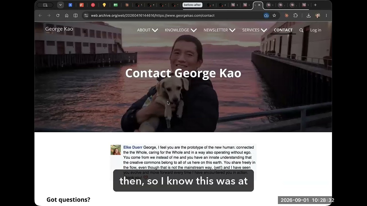 Thumbnail for Six pages from my website, before and after AI