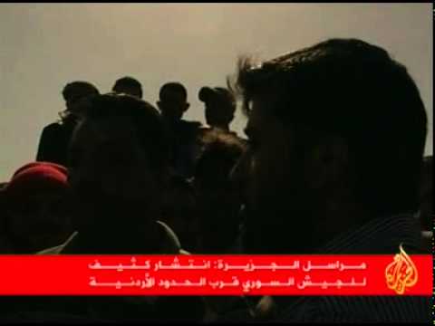 مظاهرة حاشدة في الرمثا تضامنا مع اهالي درعا
