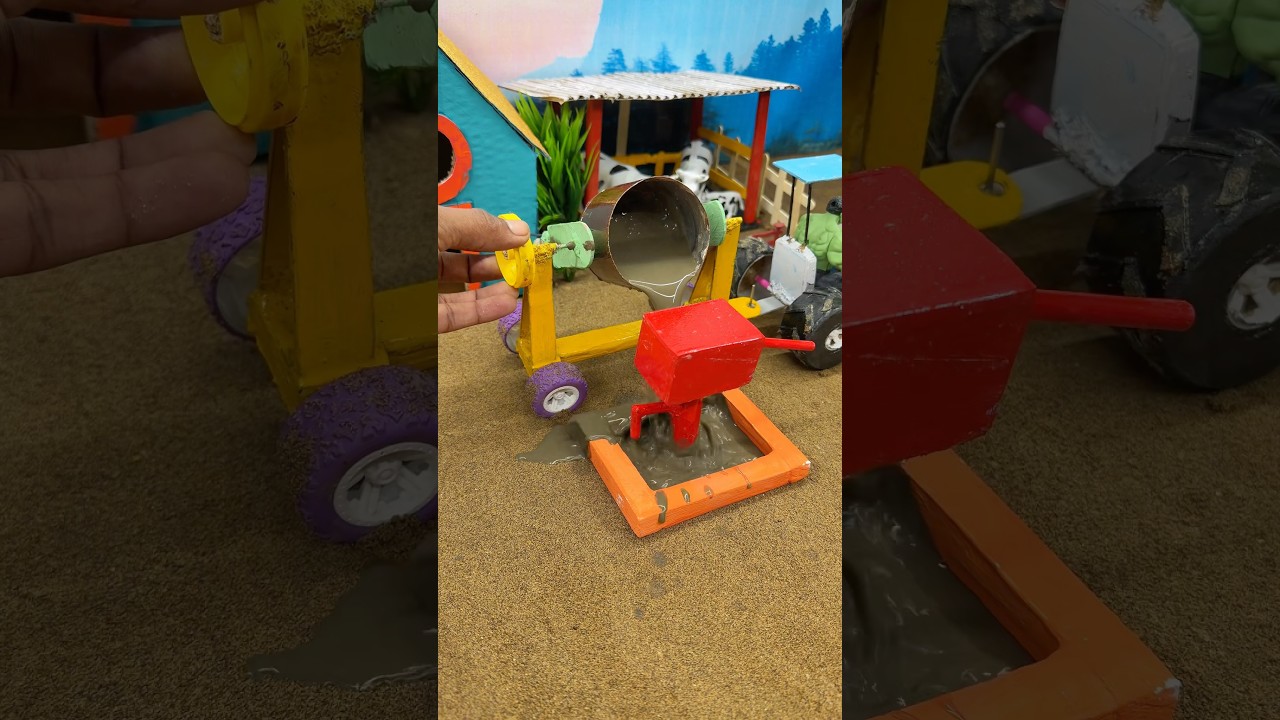 😱🚜Diy Real Working Mini Tractor Cement Hand Pump Making Machine video | DIY Construction 