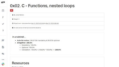 0x02  C   Functions, nested loops #ALX #ALXGuide #ALXSE  #Low level programming & Algorithm