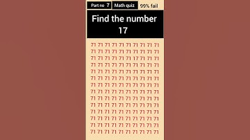 Find the number 17 with in five seconds #quiz #comment #like#quiz