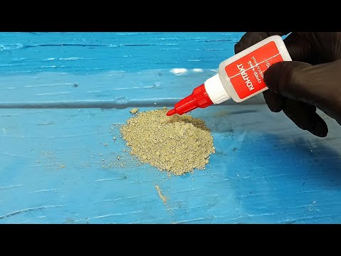 Видео: Added SUPER glue to the cement, the compound is 