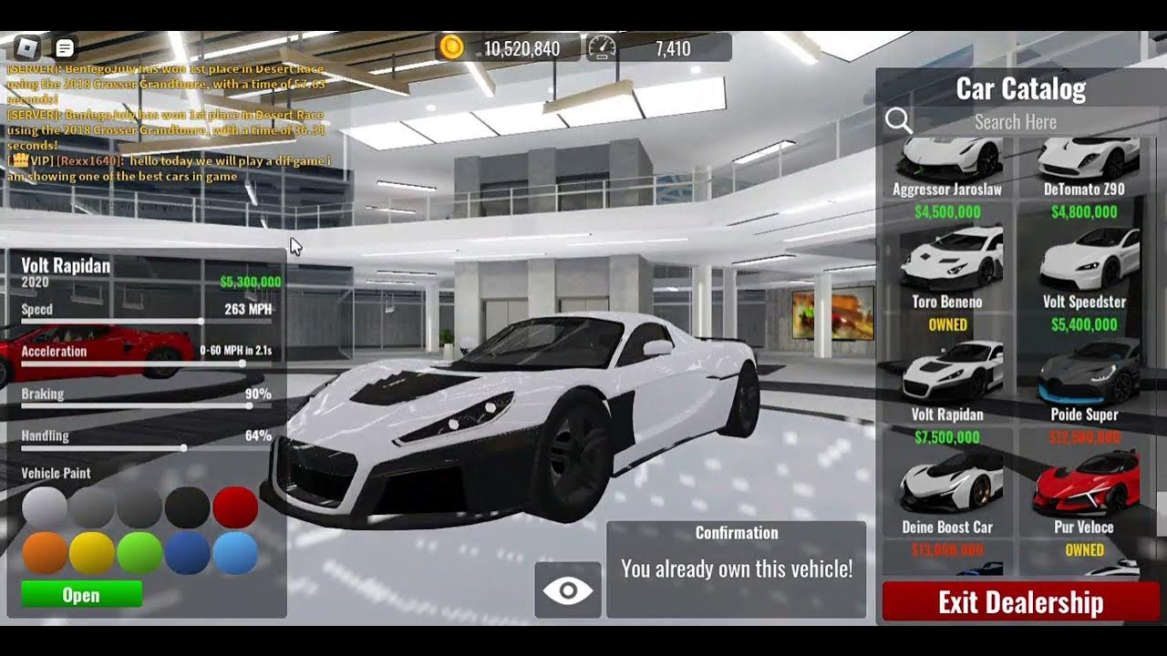 Best car in vehicle legends Volt Rapidan YouTube