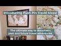 Executive world push pin travel map  detailed national geographic map with pins  unique gift idea