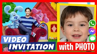 ► Create BLUE'S CLUES INVITATION with your Photo | DIGITAL | WHATSAPP