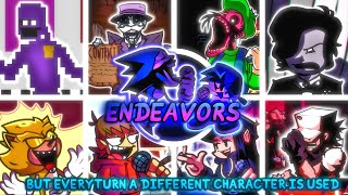 Fnf - Endeavors But Every Turn A Different Character Is Used || Friday Night Funkin' Cover