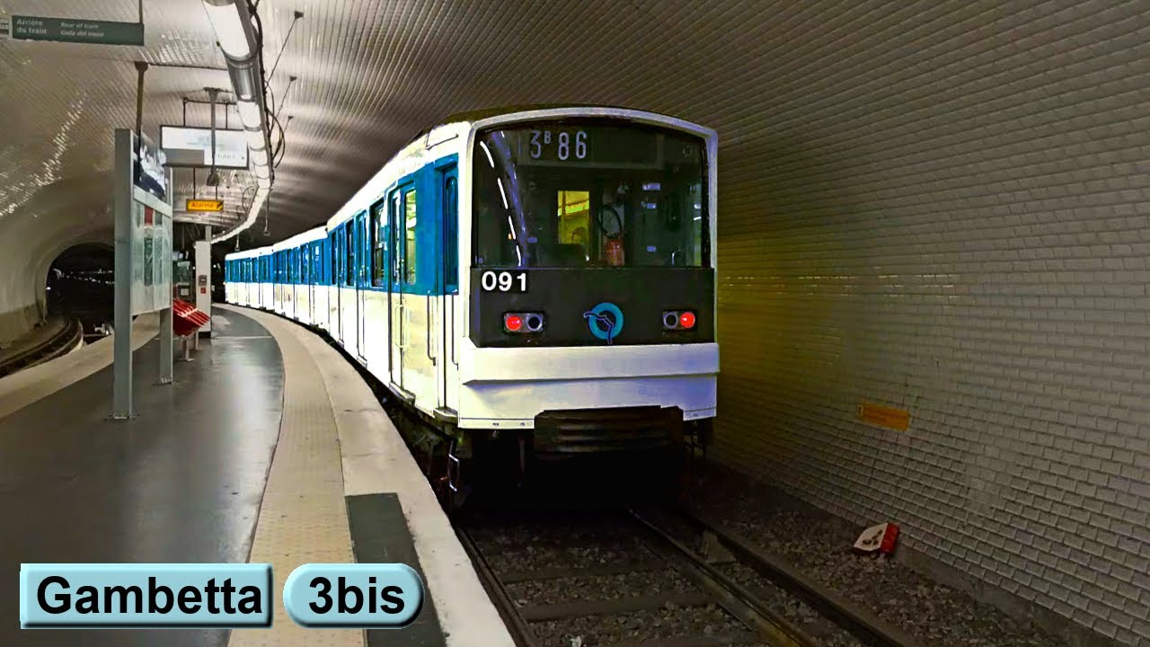 Gambetta | линия 3 bis : Парижский метрополитен ( RATP MF67 )