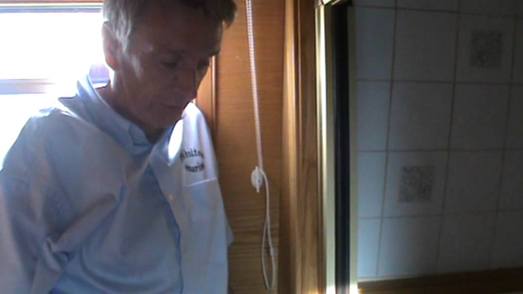 Water emptying out of a shower in a boat - YouTube