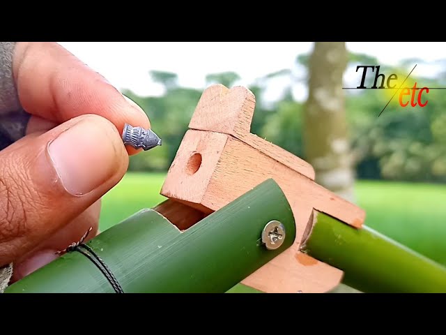 Amazing Bamboo Crafting idea | Mini Bamboo Slingshot class=