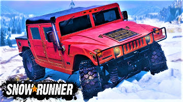 SnowRunner HUMMER H1 door DELTA GAMING getest op Winter Proving Grounds