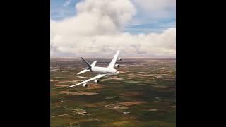 beautiful view of the plane when landing at the airport eps 0449