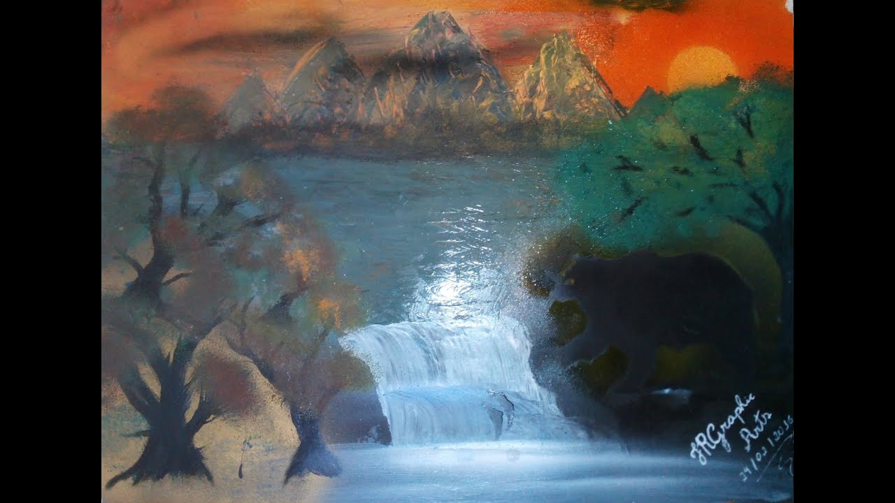 How to Paint with SPRAY The Sunshine Spray Paint Art 04 YouTube