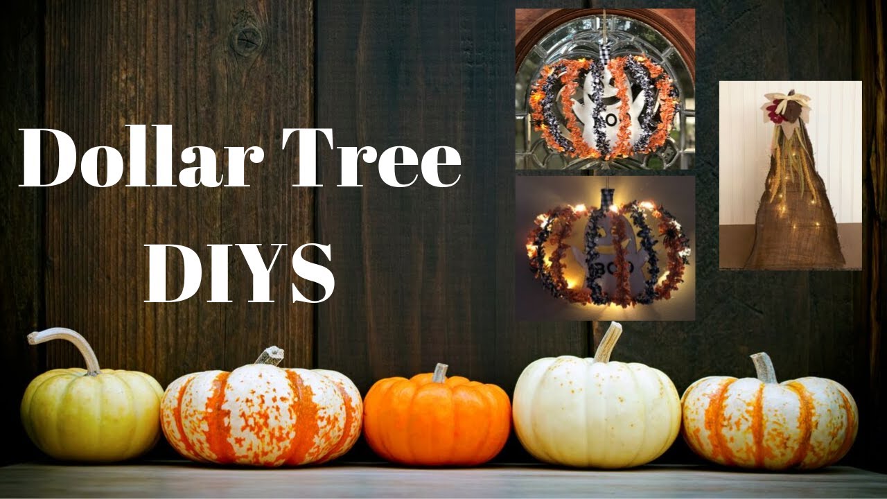 2 Dollar Tree DIYs | Halloween & Fall | Dollar Tree Wreath Forms - YouTube