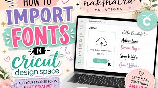 How to import fonts in cricut design space | How to use fonts for free in cricut design space 