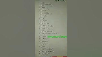 Syllabus of English grammar for class 3 #learning videos for kids #mysmart baby