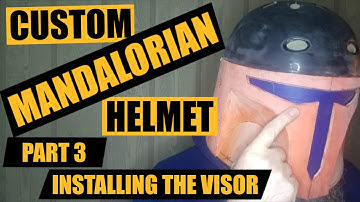 Making Custom Mandalorain Helmet, Part 3 Installing the T-Visor