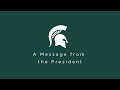 President Stanley’s message to the Spartan community on his resignation