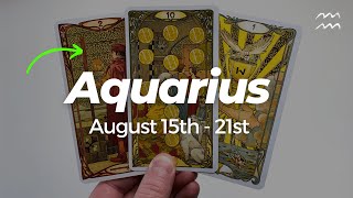 AQUARIUS - "BIG Launch or New Start!" This is EXCITING! August 15th - 21st Tarot Reading