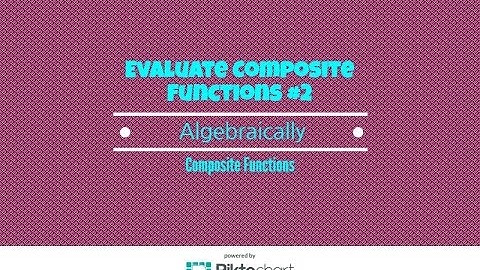 How to algebraically evaluate Composite Functions #2
