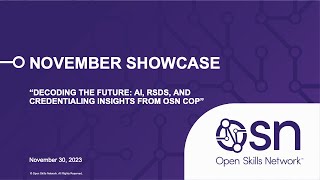 Decoding The Future: AI, RSDs, and Credentialing Insights from the OSN Community of Practice.