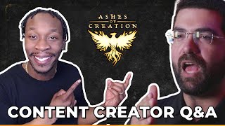 Steven ANSWERS ALPHA 2 QUESTIONS From Content Creators About Ashes of Creation!