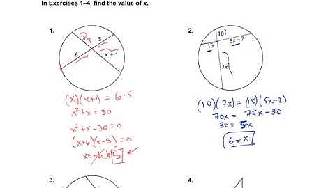 Geometry - Segment Circle Relationships