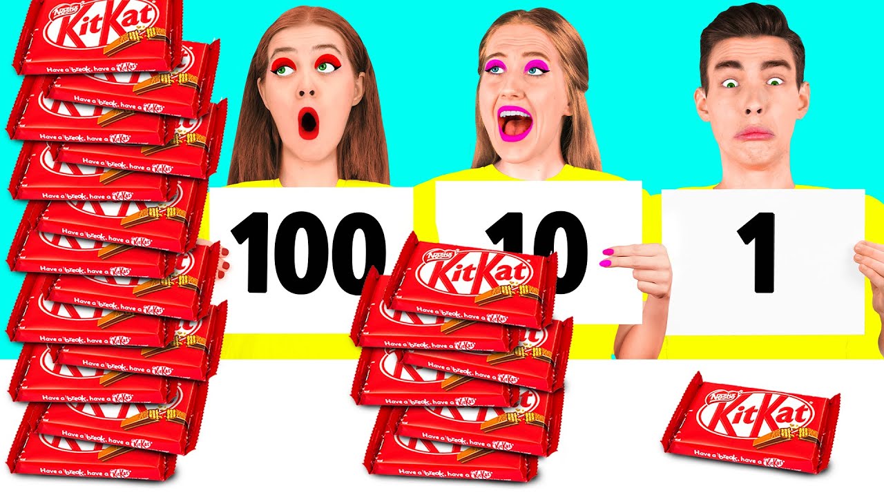 100 Layers of Food Challenge | Funny Food Challenges by Fun Fun - YouTube