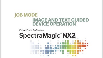 Using the SpectraMagic™ NX2 Job Mode function to create guided colour measurement tasks