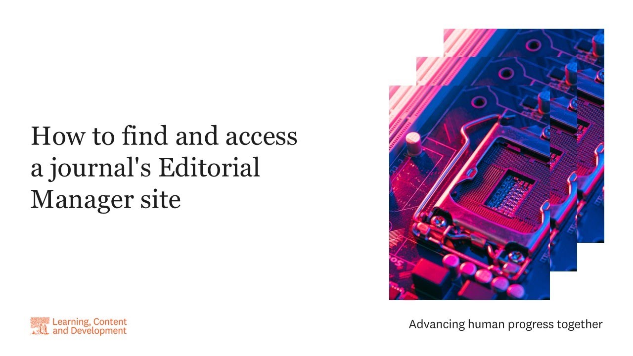 How to find and access a journal's Editorial Manager site