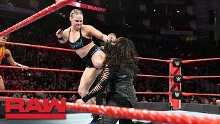 Ronda Rousey \& Ember Moon vs. Nia Jax \& Tamina: Raw, Dec. 3, 2018