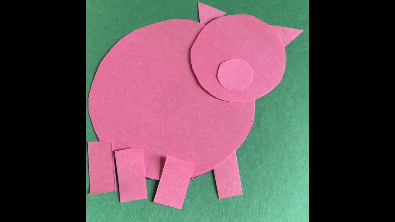 construction paper pig YouTube