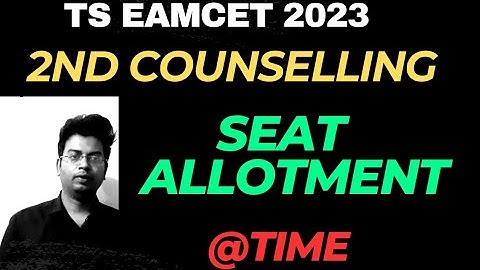 TS EAMCET 2023 PHASE 2 SEAT ALLOTMENT RELEASE DATE AND TIME|#tseamcet2023 #eamcet2023 #eamcet