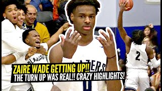 Zaire Wade \& Bronny James GO LOCO In FIRST LEAGUE Game For Sierra Canyon!!! Zaire Wade GETTIN' UP!!