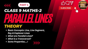 Class 9 Maths 2 | Parallel Lines PART 1 | Theory | Maharashtra Board | #class9th #std9th #mhboard