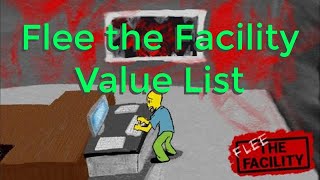 Roblox flee the facility value list (link in description OUTDATED) 
