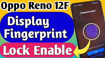 Oppo reno 12f set Fingerprint Lock // how to enable fingerprint lock in oppo reno 12f