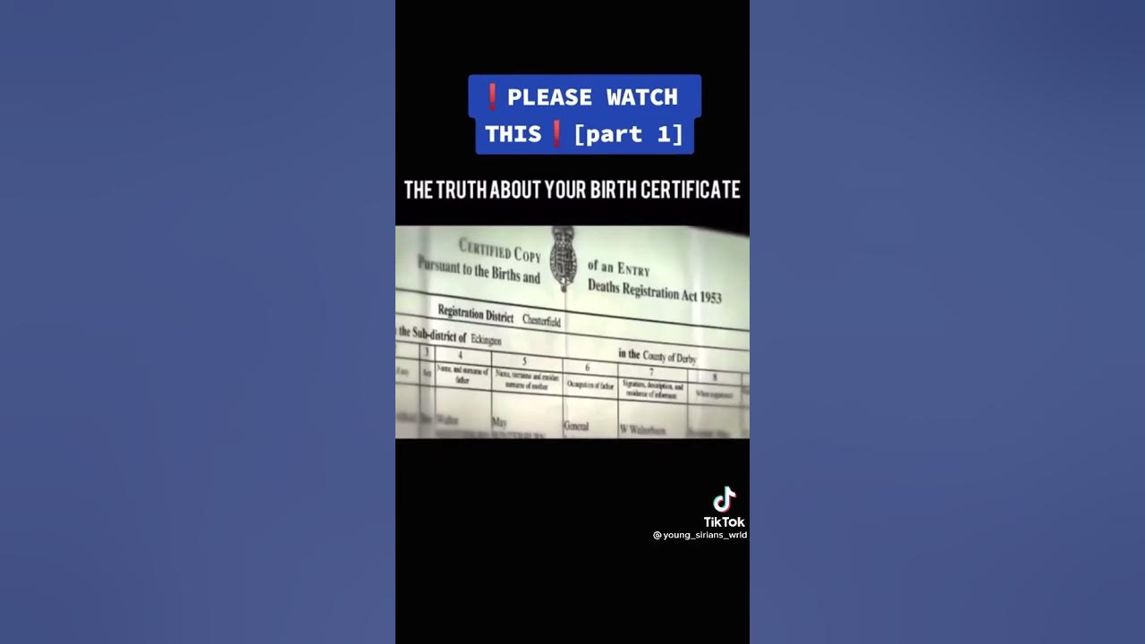 BIRTH CERTIFICATE BOND YouTube