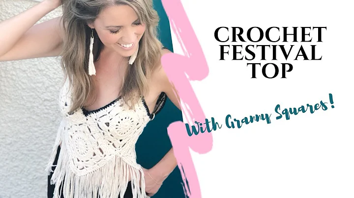 Crochet Festival Top: Easy Pattern Using Granny Sq...