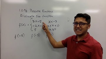 SM2 (Spanish) - Ch.1 Functions - 1.2A/B Piecewise Functions - Evaluar funciones