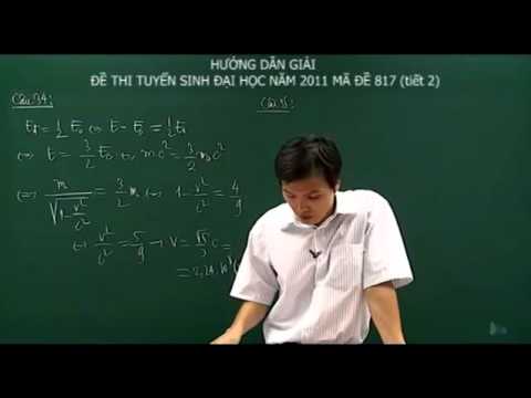 Hướng dẫn giải đề thi tuyển sinh đại học năm 2011 môn Vật lí 2 - youtube