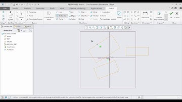 How to use Rectangles command in PTC Creo?