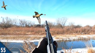 Duck Hunting a HEATED Channel! | Late Season Duck and Goose Hunt